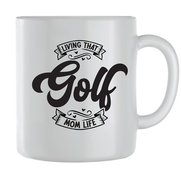 Golf Coffee Mugs for Sports Women with Trendy Mom Graphic Mother Present068