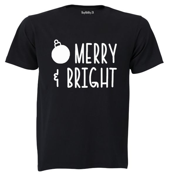 Merry &amp; Bright - Christmas - T-Shirt