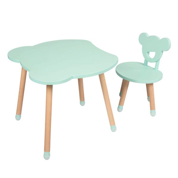 Kids Mint Green Table And Chair Set - High Quality Finish