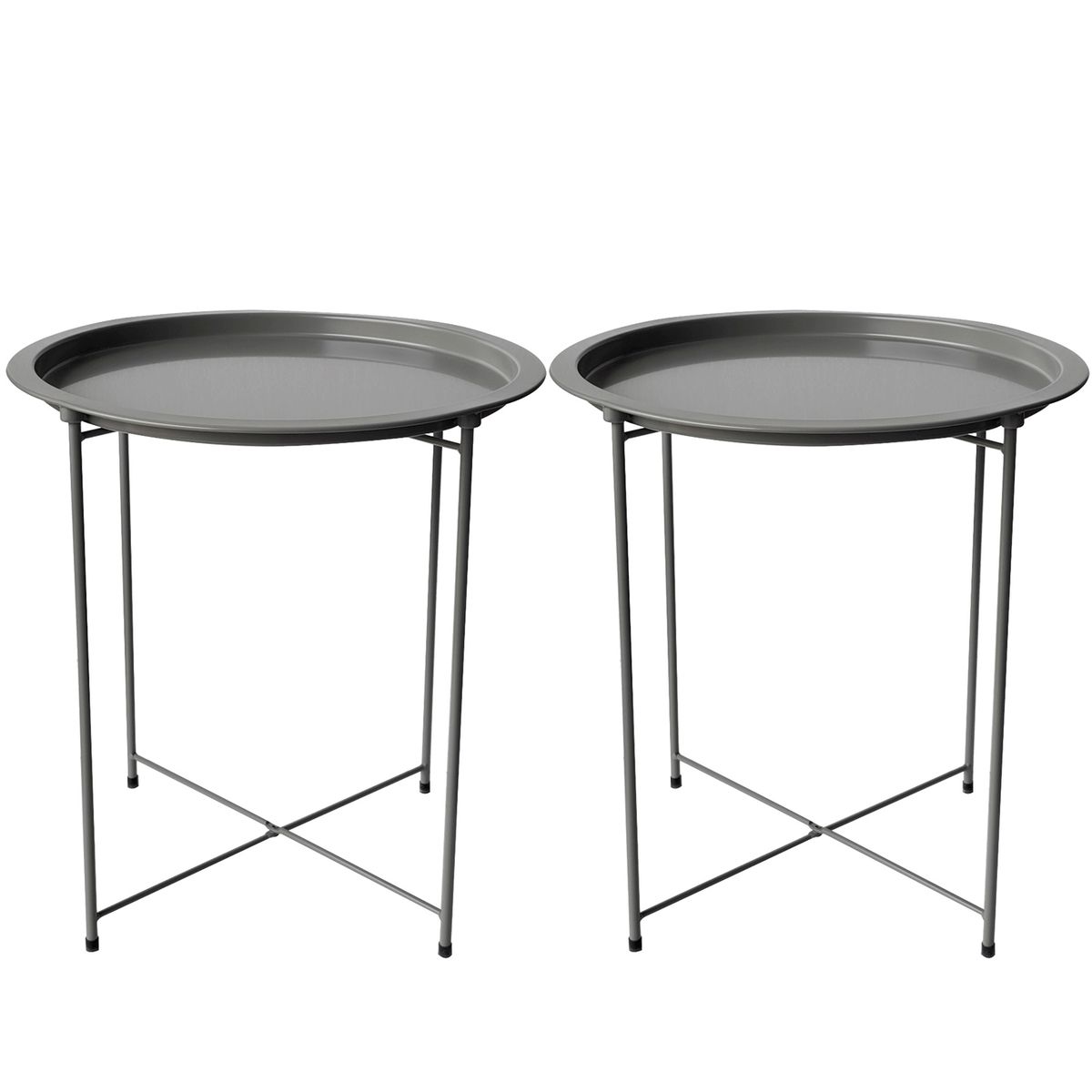 Side Tables End Table 2 Pieces Folding Nightstands Portable Coffee Table Desk