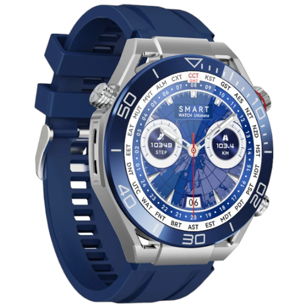 IP68 Water Resistant Smart Watch With AI Voice Assistant - Navy Blue