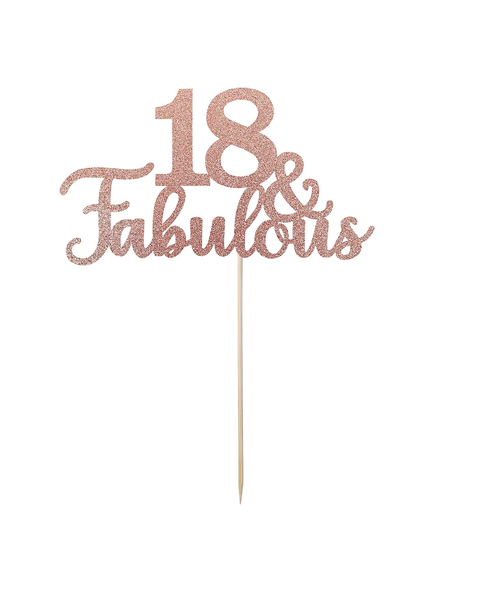 18 &amp; Fabulous Cake Toppers