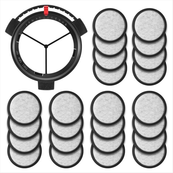 24PCS Replacement Coffee Maker Filtration Set Filter Disk with Frame Compat