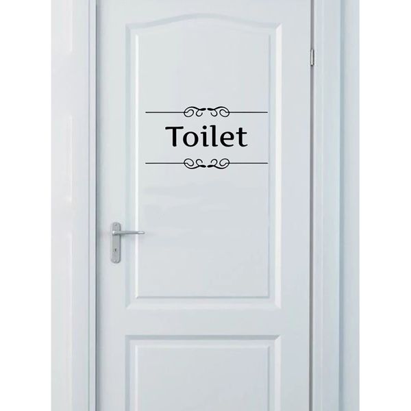 Letter Graphic Wall Art Sticker - Toilet
