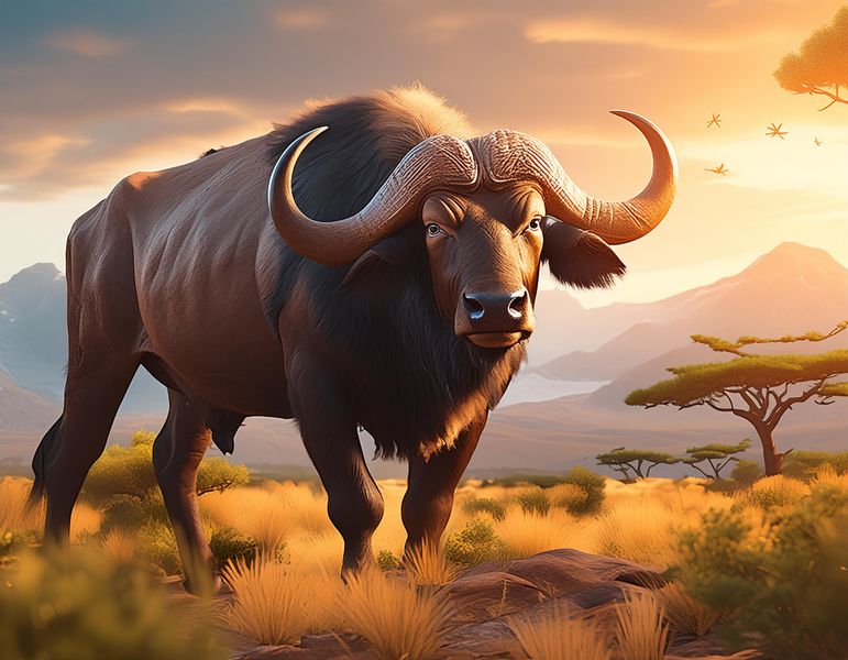 Rooted Art Buffalo - Home Decor Wall Art (580)
