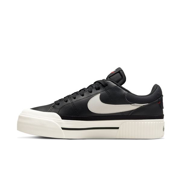 Nike Women's Court Legacy Lift Shoes - Black/White/Team Orange - Black/White/Team Orange
