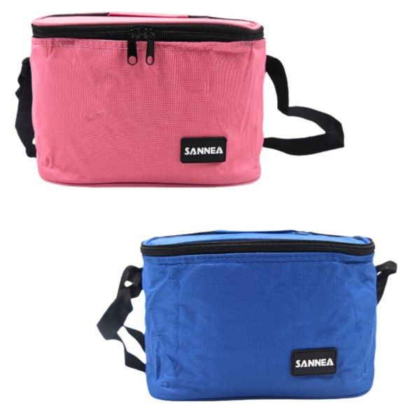 Sannea Insulated Lunch Cooler Bag Leakproof Thermal 2 Piece Pink/Blue