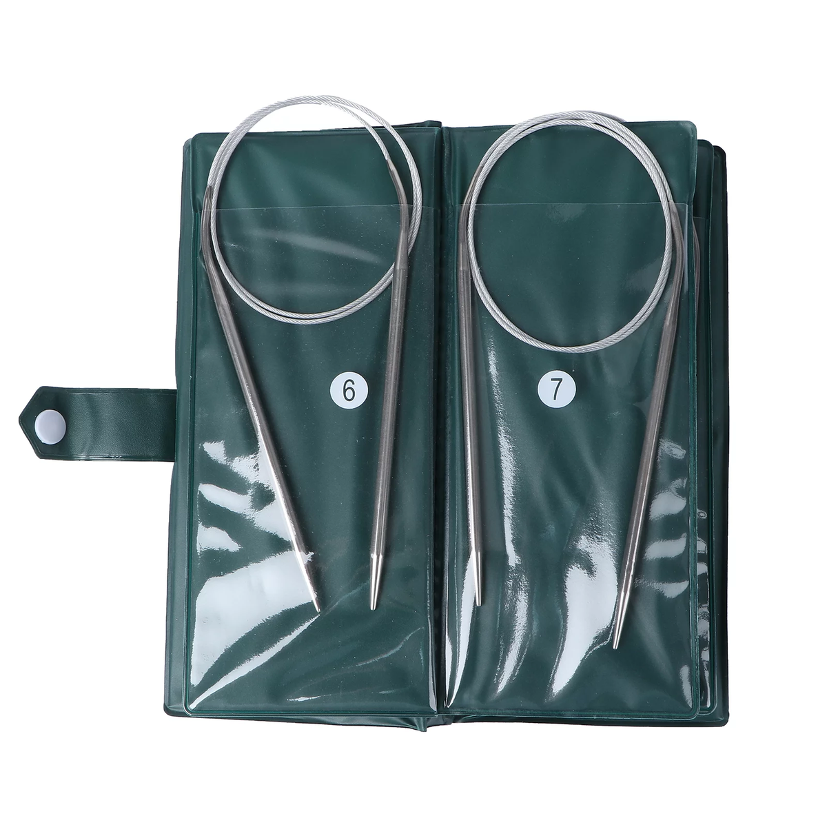 Craft Stainless Steel Circular Knitting Needles With Bag Set 11Pcs