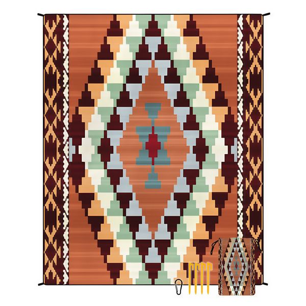 Beach Towel Bohemian Mat Sand Picnic Blanket Camping Waterproof -2.2x1.8M