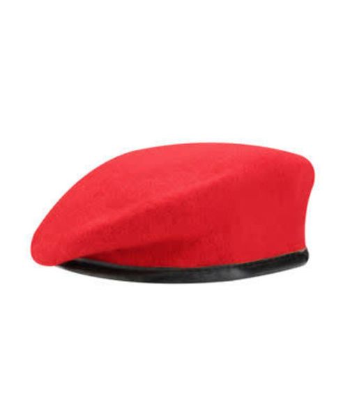 Red Wool Beret Cap - 58cm