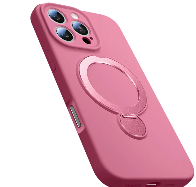 Phone Case Compatible with iPhone 16Pro Max 360 Rotating Bracket Silicone