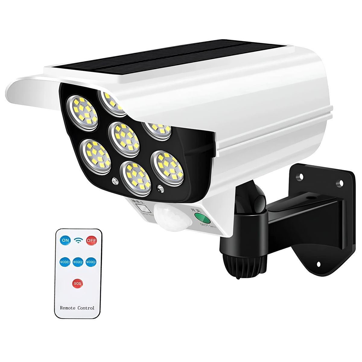 Outdoor Solar Charging Sensor Dummy Camera Light - 77 SMD LED
