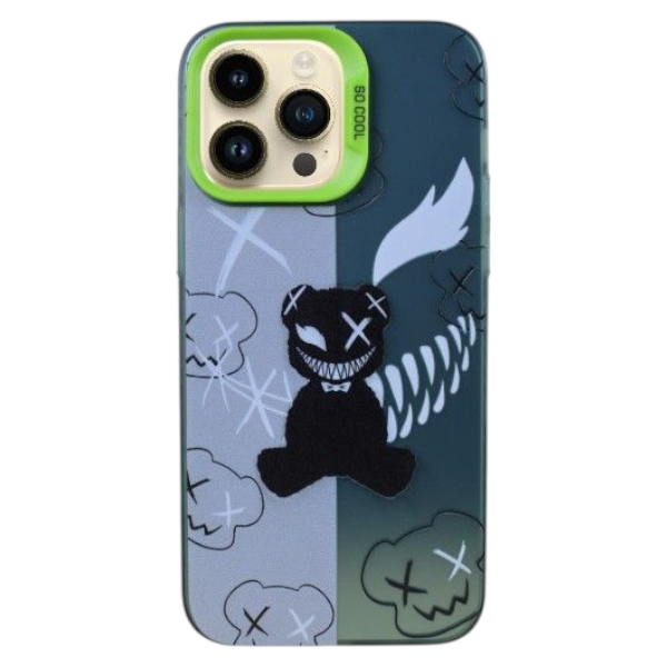 Mischievous Bear Phone Case Compatible With IPH14 Pro Max - Green