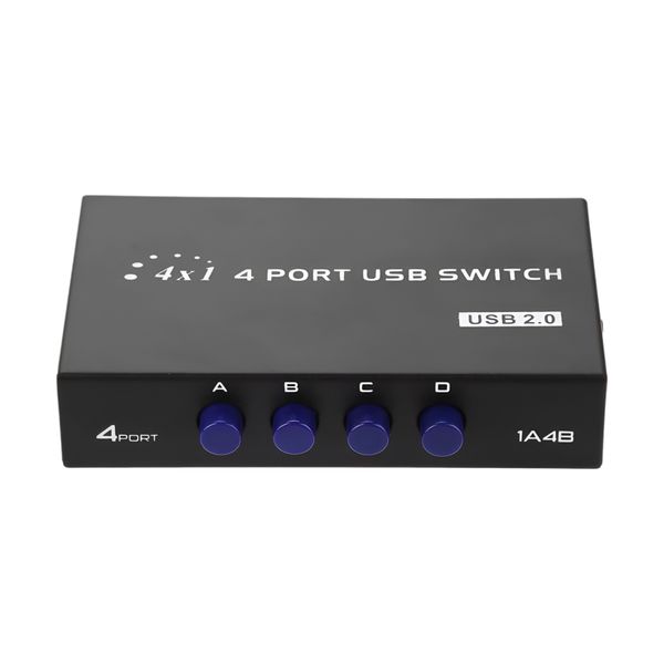 USB 2.0 Control Panel Switch - 4-Port Hub for Multiple Devices