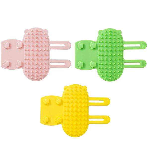 3 PCS Pet Itch Brush Soft Silicone for Cleaning and Tickling Massage
