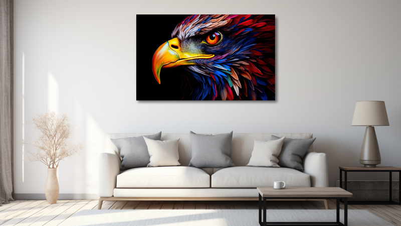 Canvas Wall Art - Majestic Vigilence Eagle Abstract - HD0578