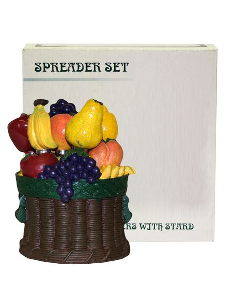Fino PB460 6 Piece Fruit Basket Cocktail Spreader Set with Box