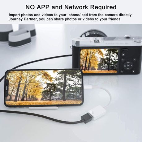 Lightning to USB Camera Adapter for iPhone/iPad, Female USB