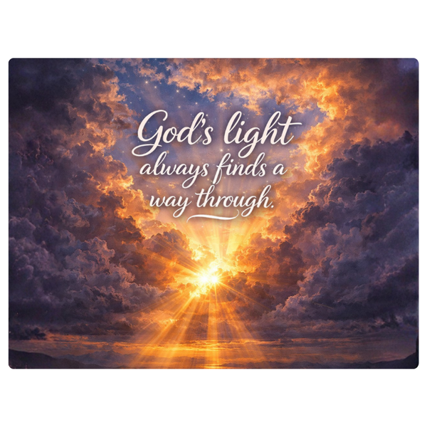God's Light Comes Through Printed Mouse Pad
