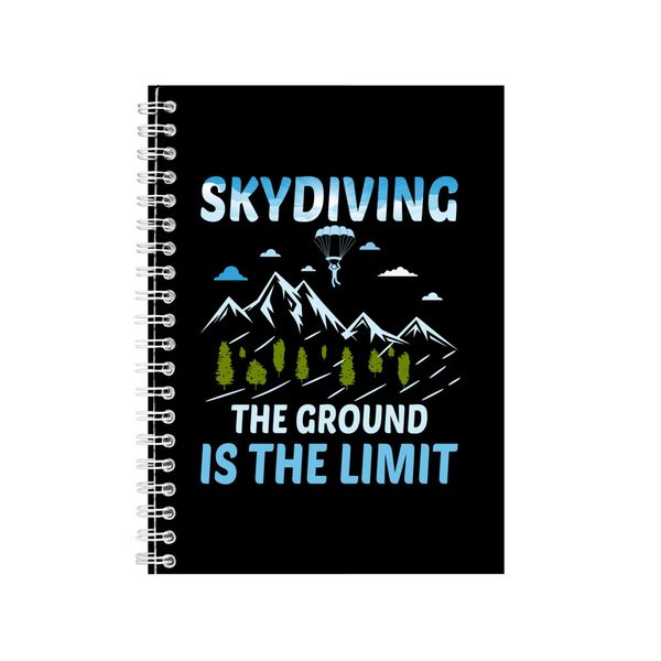 The Ground Is The Limit Notebook Skydiving Gift Idea A4 Notepad 148
