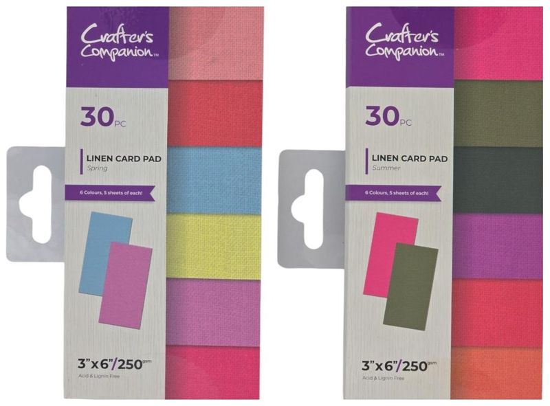 Craft Linen Card Pad 2 Pack Combo - 30 Pieces Per Pack