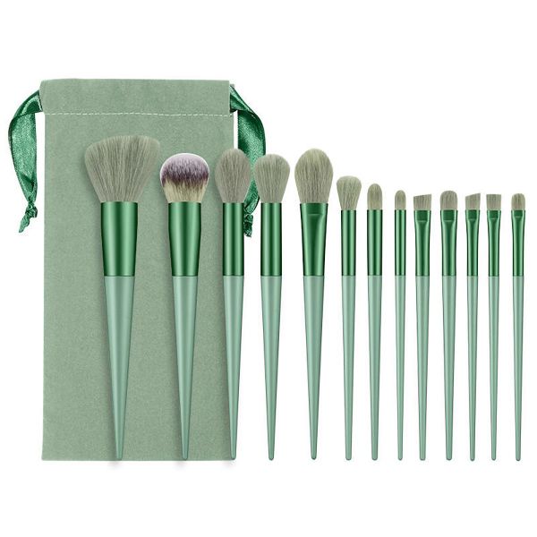13-Piece Portable Makeup Brush Set with Pouch