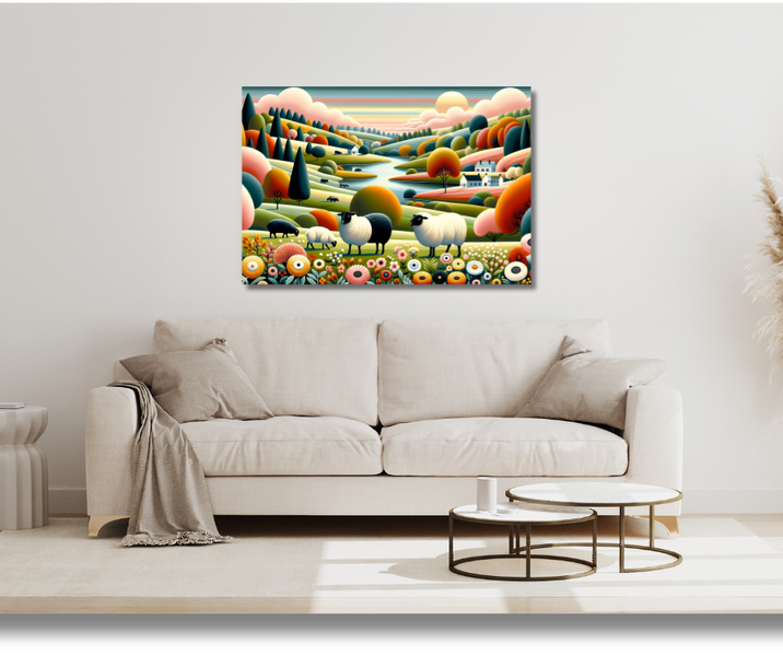 Canvas Wall Art Home Decor -Baa Baa Black Sheep