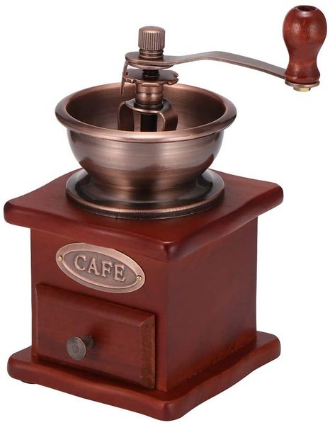 Coffee Maker Hand Coffee Wood Vintage Mill Manual Coffee Bean Cafe Grinder