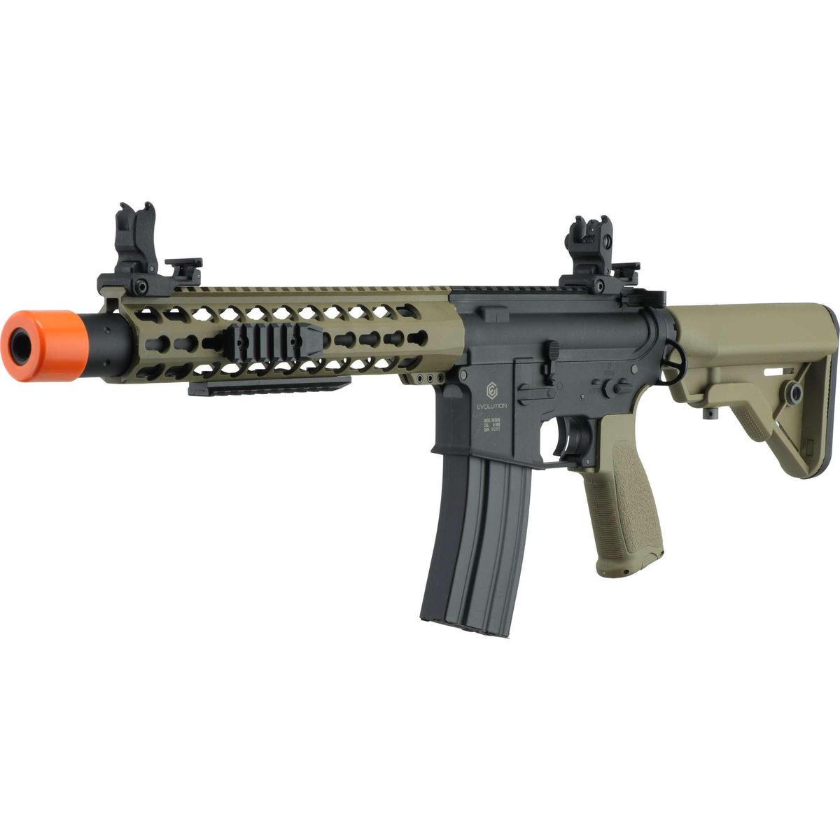 Evolution Recon 10" Carbontech Airsoft Rifle Black/Tan Orange Tip