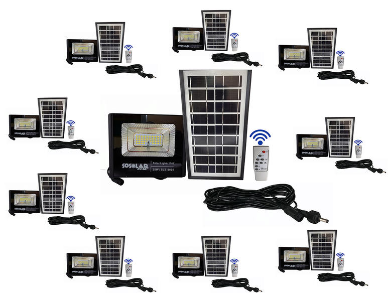 Solar 25w Flood Light Pack of 10