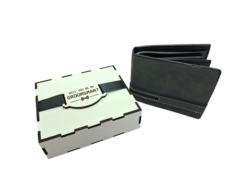Groomsman gift box with wallet