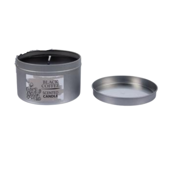 Black Coffee Scented Candle In Tin