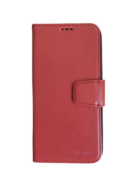 Lishen Leather Case &amp; Magnet Clip Card Holder For iPhone 13 Pro Max - Red
