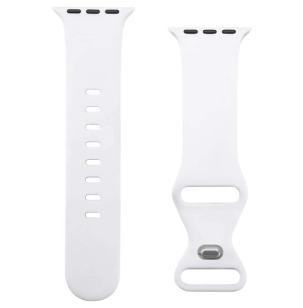 Water Resistant &amp; Sweatproof Silicone Watch Strap - White