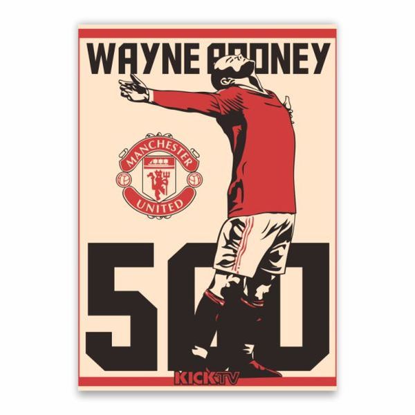 Wayne Rooney 500 Poster - A1