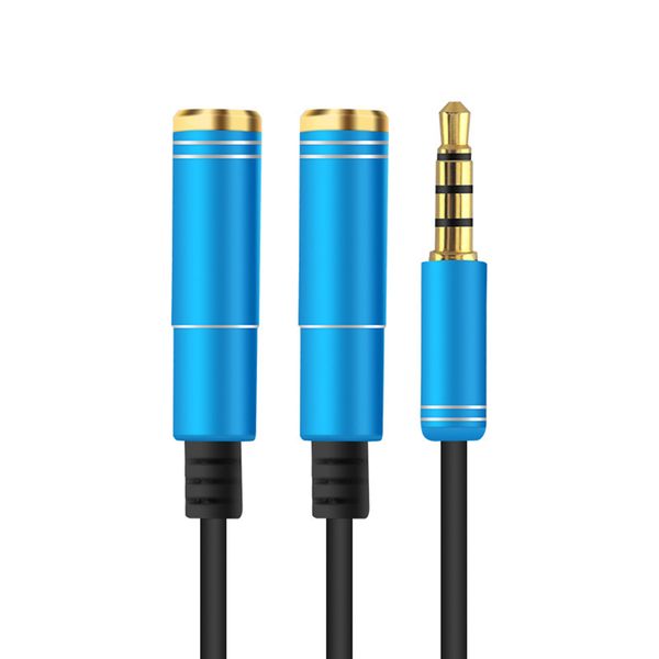 3.5mm Audio Splitter - Male to 2 Female w/Mic Aux Adapter