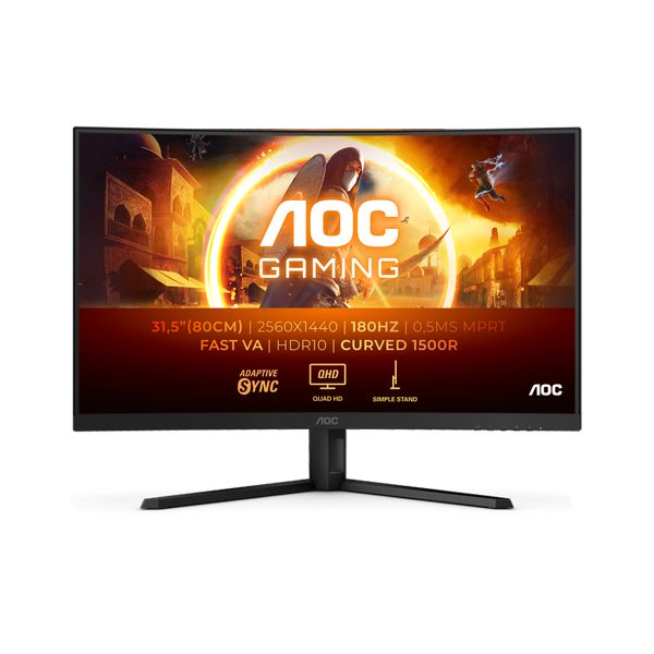 AOC CQ32G4VE 31.5" QHD Curved Gaming Monitor 180Hz 0.5ms VA