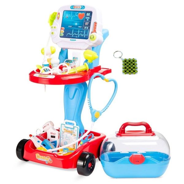 Kids Doctor Toy Kit Playset -12-Piece Pretend Play Medical Set &amp; Key Holder