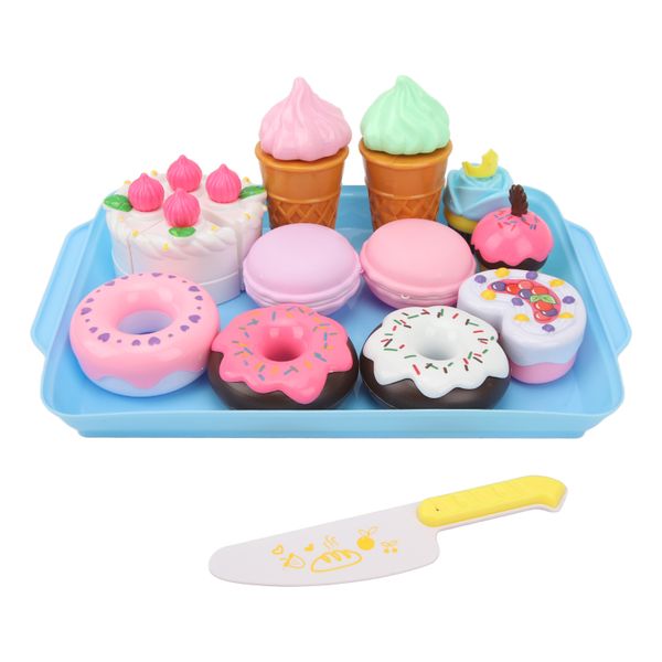 Cutting Play Food Toy Pretend Cutting Play Cake Doughnut Ice Cream Food Toy