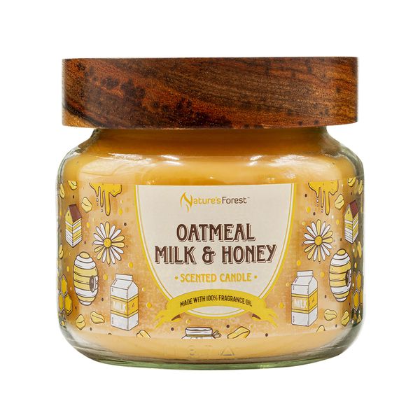 Nature's Forest - Oatmeal, Milk and Honey Soy Candle - 2 Wicks
