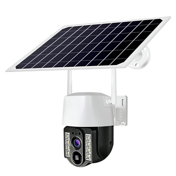 Solar Surveillance Cam - App Control , 2-Way Audio, 360 Coverage Camera