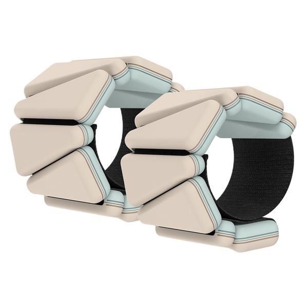 2 x 0.5kg Silicone Wrist and Ankle Weights - Cream