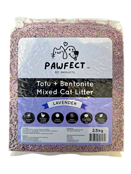 Pawfect - Tofu &amp; Bentonite - Lavender Mixed Cat Litter