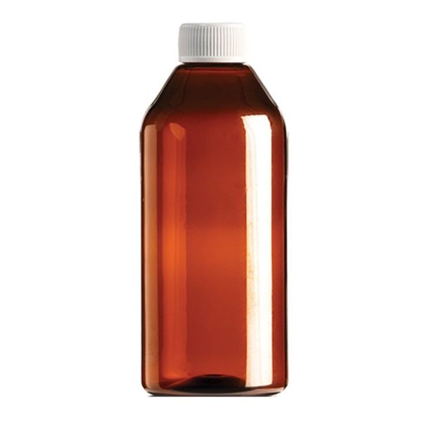 Plastic Bottle Amber 500ml x2