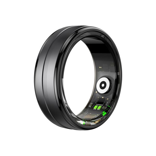 Volkano Ring Series Smart Ring with Charging Case - Black
