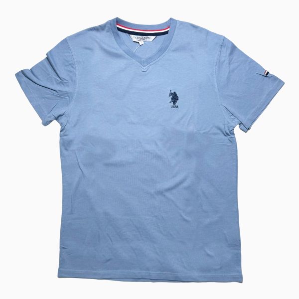 US Polo Association V-Neck T-Shirt - Men's Casual Short Sleeve Tee