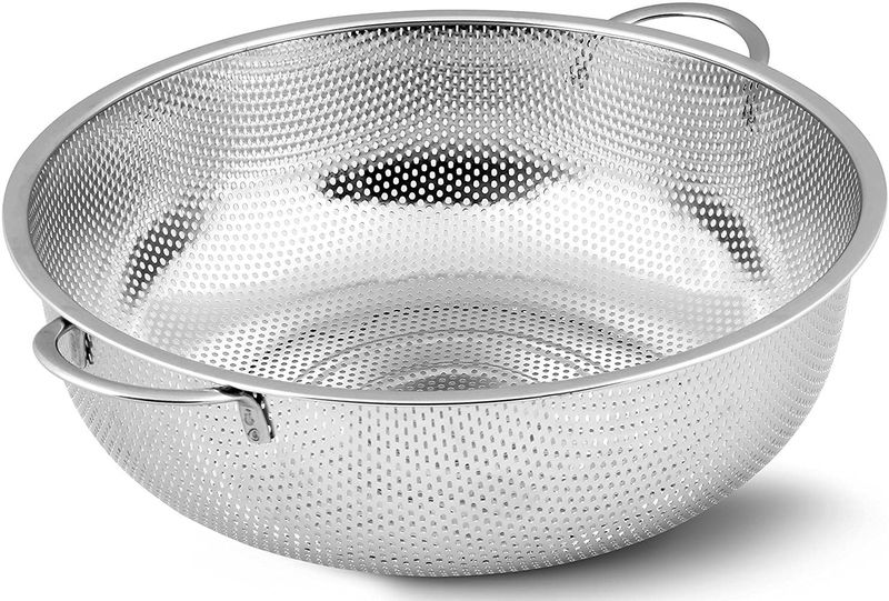 Stainless Steel Colander - Micro-Perforated Strainer - 19.5cm