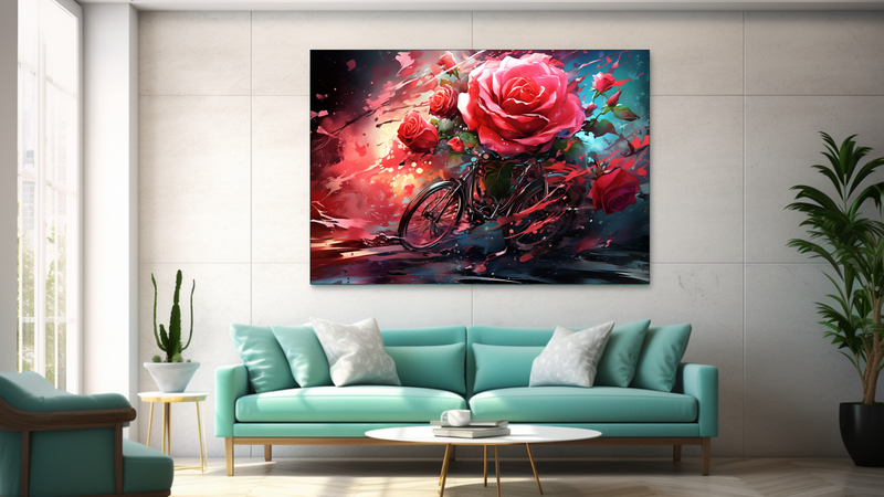 Canvas Wall Art - Rose in Motion Abstract - JT0057
