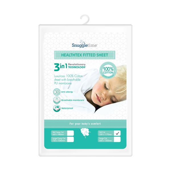 Snuggletime Healthex Fitted Sheet - Standard Cot