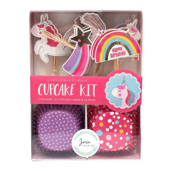Happy Birthday Rainbow Unicorn Cupcake Kit